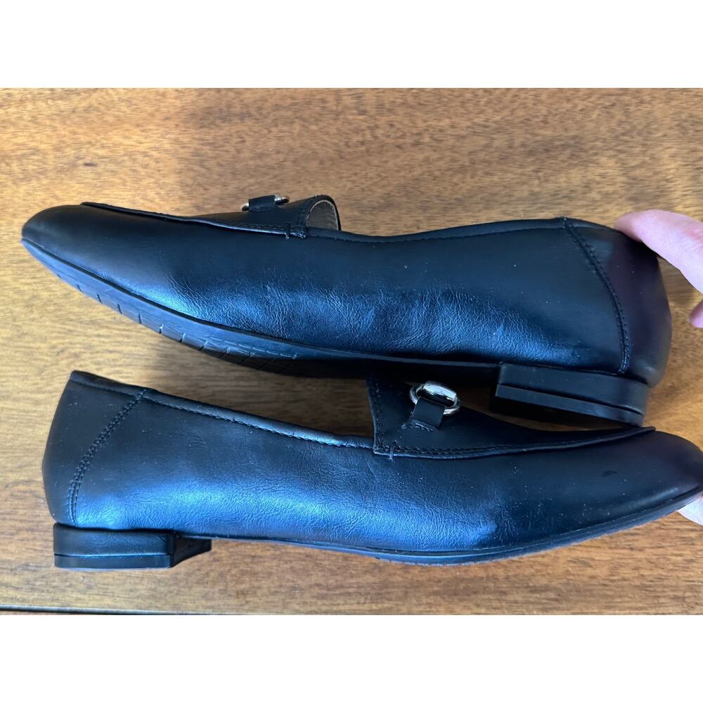 Rialto Black Loafers Womens 8.5M Horsebit Flats Classic Comfort Shoes - Picture 4 of 10